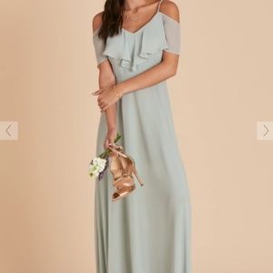 Jane Birdy Grey Bridesmaids Dress- Sage